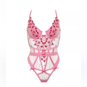 For the love of lemons Pink whimsically garden teddy